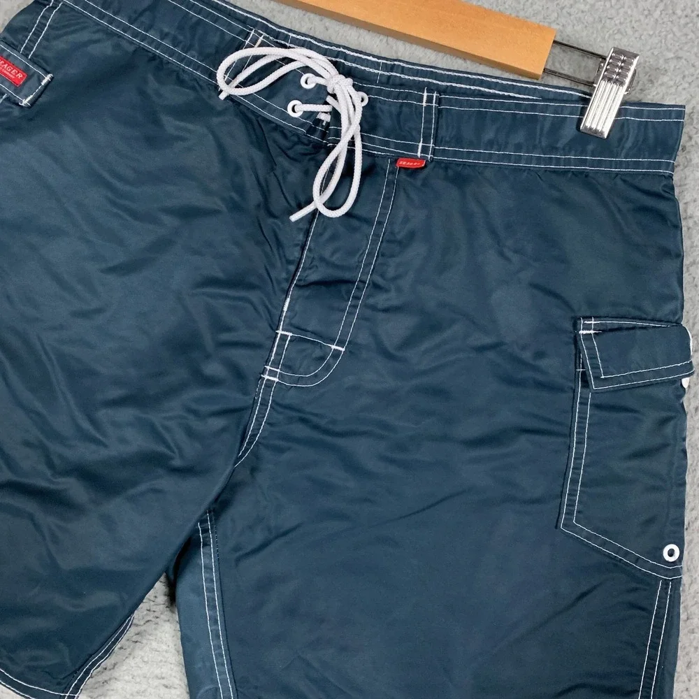 Seager Patrol Trunks Men's 31 Navy Cargo Quick Dry Shorts USA Swim Huckberry $70